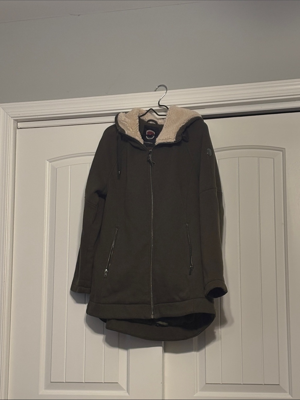 1 Madison Expedition Heritage Collection Olive Green Teddy Hooded  Jacket